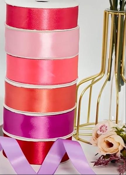 100% Polyester Satin Ribbon Roll for Floral Bouquets and Gift Packaging