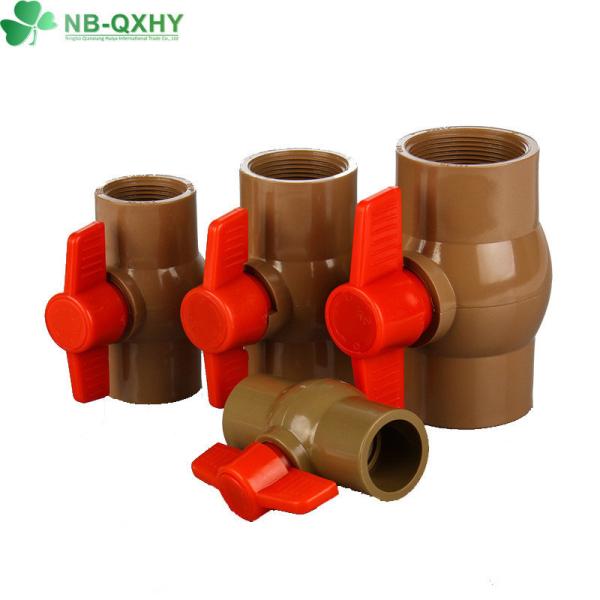 US 0/Piece PVC Material do cabo vermelho Octangulo preto Válvula de esfera roscada masculina e feminina