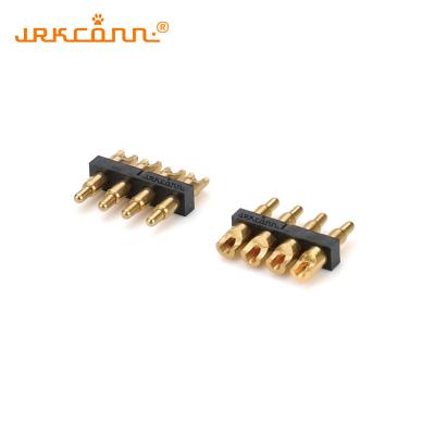 Low Profile Gold 2.54mm Pogo Pins Connector Spring Loaded Pin with 12V Voltage and Stainless Steel SUS304 Spring Material
