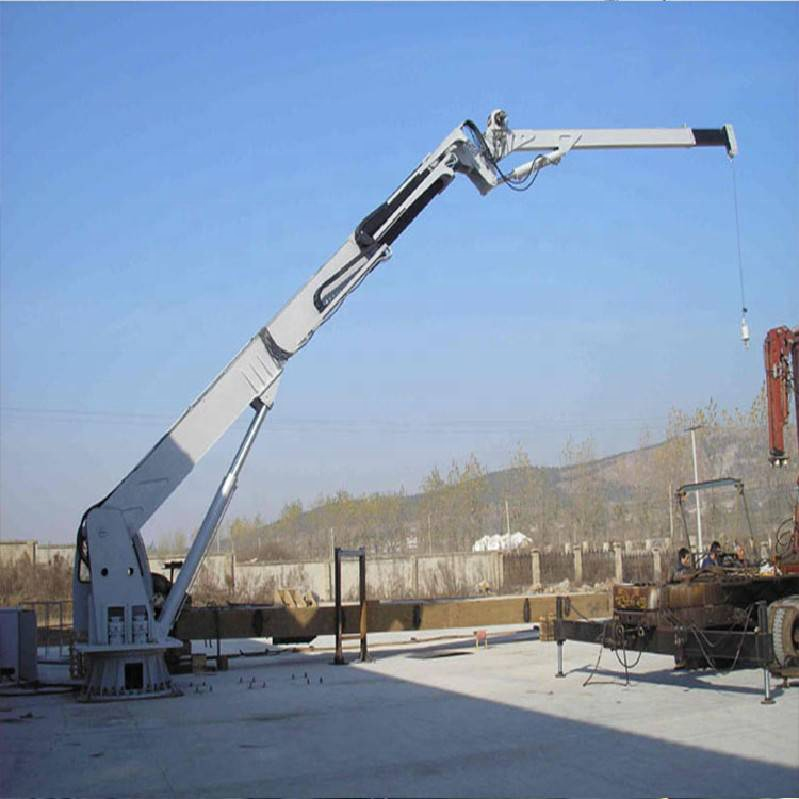50t Hydraulic Telescopic Arm Marine Cranes With Pump Bearing Gear for Yacht and Ship Use Price for Sale