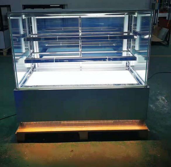 Sliding Door LED Interior Lighting Refrigerated Deli Case Cooler 450L
