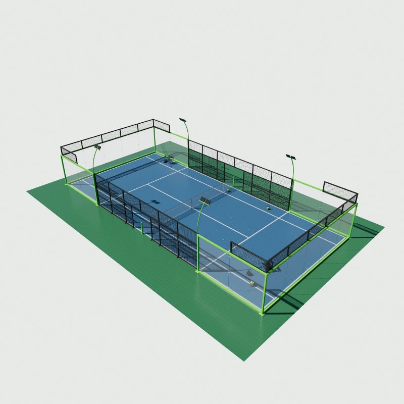 Sports Panoramic Padel Court Canchas De Padel Outdoor Paddle Tennis Court