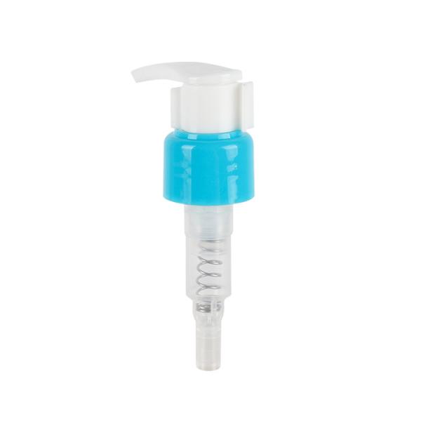 28/410 Sky Blue Left Right Clip Lock Lotion Pump Smooth Matte Plastic Lotion Pump