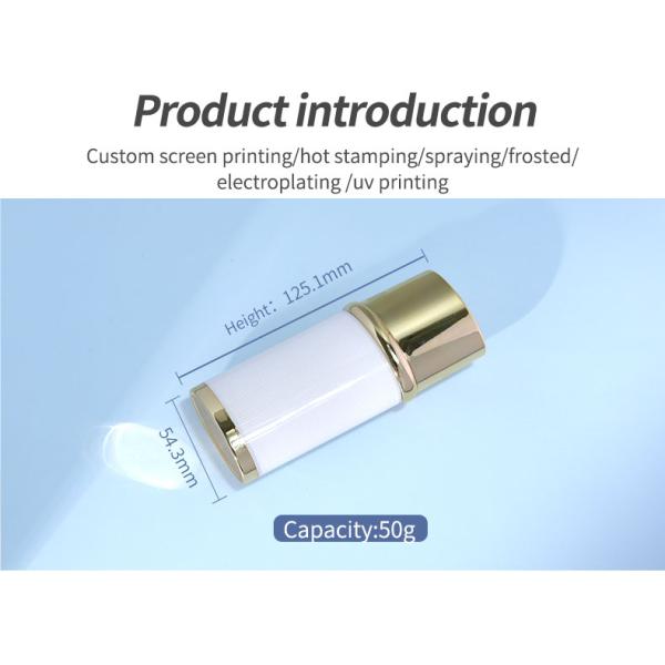 Embalaje de aceite esencial acrílico botellas de 30 ml 50 ml botellas de spray de plástico para protector solar / esencia / crema para bebés