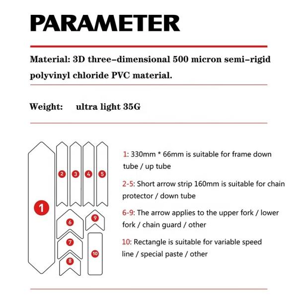 PVC Bike Stickers for Anti-slip MTB Frame Protection and Customized Road Bike Design