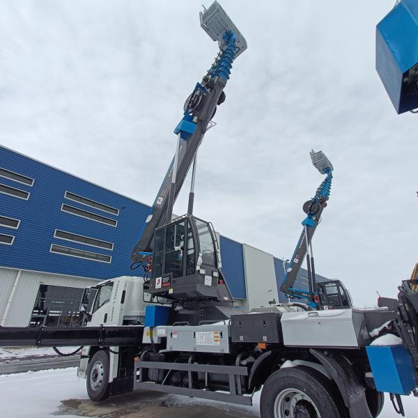 JIUHE 45M Воздушный рабочий подъемник Операционная платформа Грузовик высокогорный воздушный рабочий грузовик с ветром