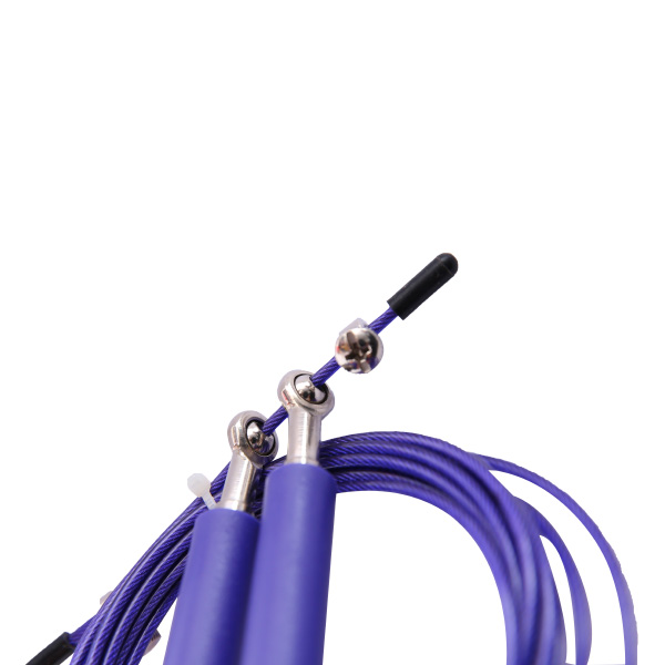 Steel Wire 2.7mm Coated Fitness Skipping Rope , 18cm Handle Bearing Jump Rope