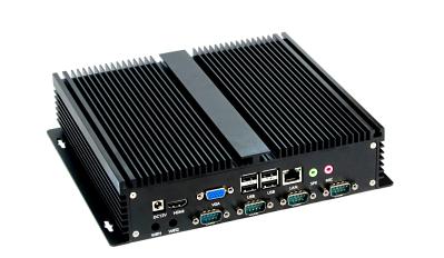 Mini PC industrial encaixado preto de Shell com o processador de Intel I3/I5/I7