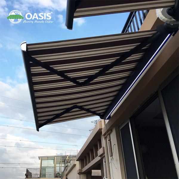 Water Resistant Electric Retractable Awning Window Retractable Shade for houses