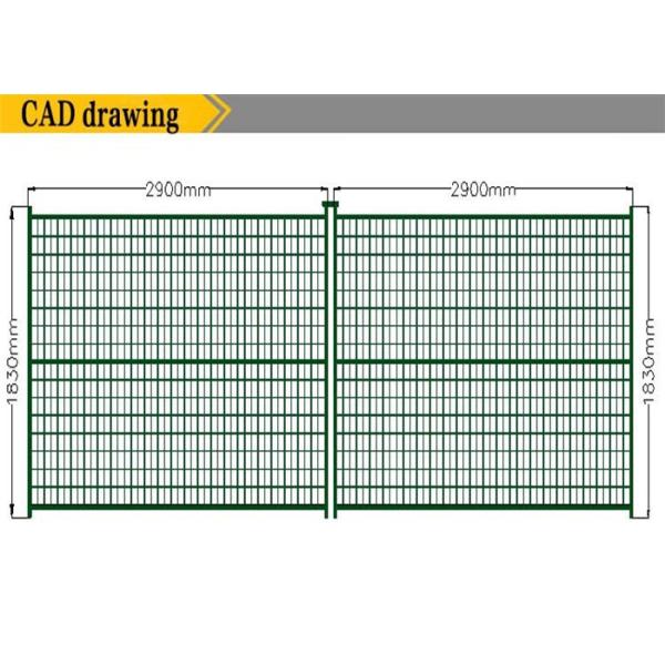 Movable PVC / Powder Coated Galvanized Temporary Fence 6FT X10FT