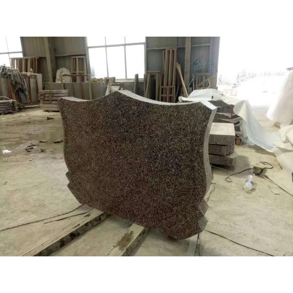 Grey / Brown Granite Memorial Headstones , Memorial Granite Stones Granite Grave Slabs