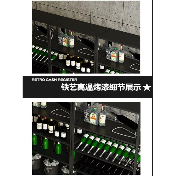 Stackable Wine Wall Cabinet Customized Bar Metal Glass Wine Storage Rack for Display