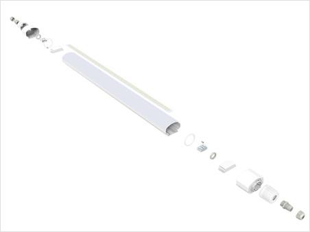 Prova durável do diodo emissor de luz da eficiência 160LPW do PC emergência clara de abrigo 0 to10V da longa vida IP66 da tri