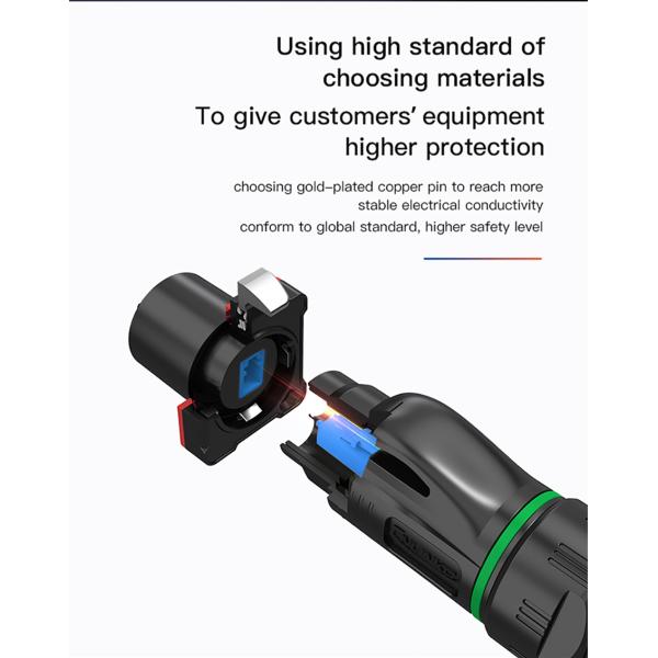 CNLINKO BD24 Plastic Industrial Waterproof Cable Panel Mount Connector