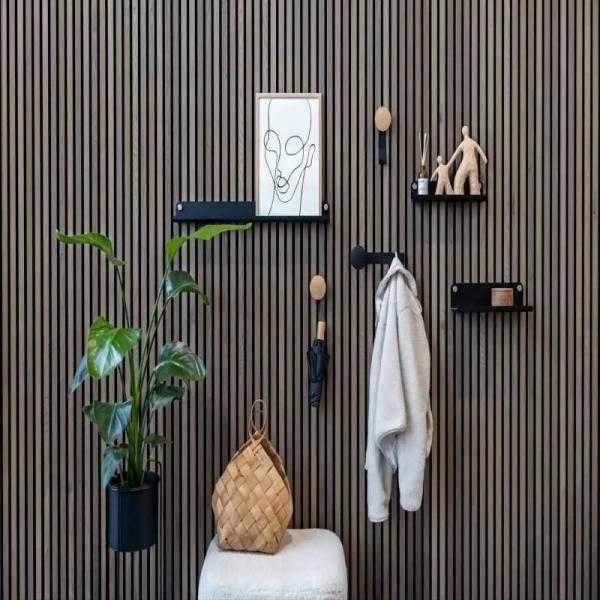 Factory Customized Internal Decorative Slat Wood And Pet Wall Slat Acoustic Wooden Polyester Panel For Stadium
