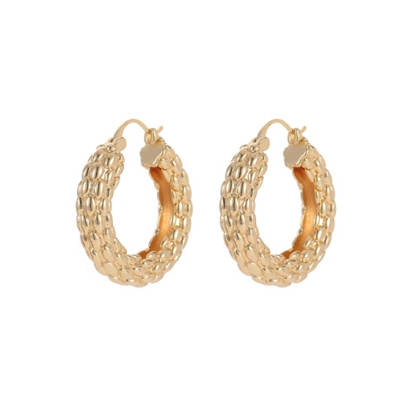 High Quality Brass 14K Gold Plated Hoop Earrings for Women