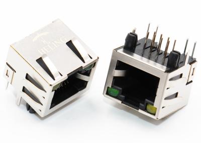 Aba do ângulo direito RJ45 8P8C Jack modular acima do sentido da trava para o interruptor de rede do LAN