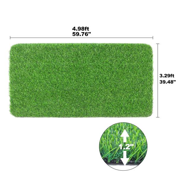 140 pontos/m2 de relva artificial PE com altura de pilha de 60 mm 18000 Dtex para futebol/desportos de futebol