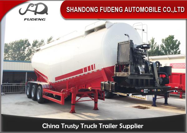 40-65 Cubic Meters Bulk Cement Tanker Trailer , Durable Cement Silo Trailer