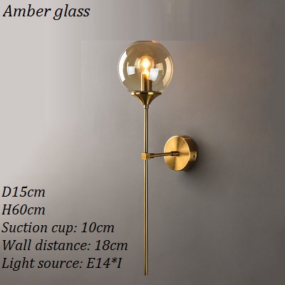Modern LED Glass Wall Lamp glass ball wall sconce (WH-OR-11)