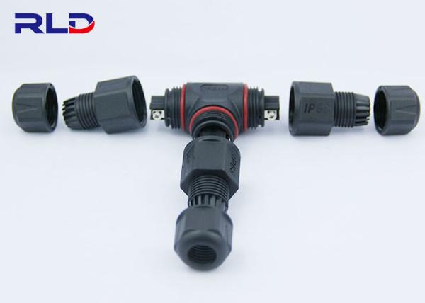 T Type Waterproof Power Connector IP68 2 3 4 Pin Assembly Connector