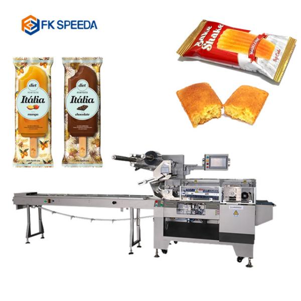 High Speed Pillow Type Packaging Machine for Food Cookies Biscuits and Chocolate Bars