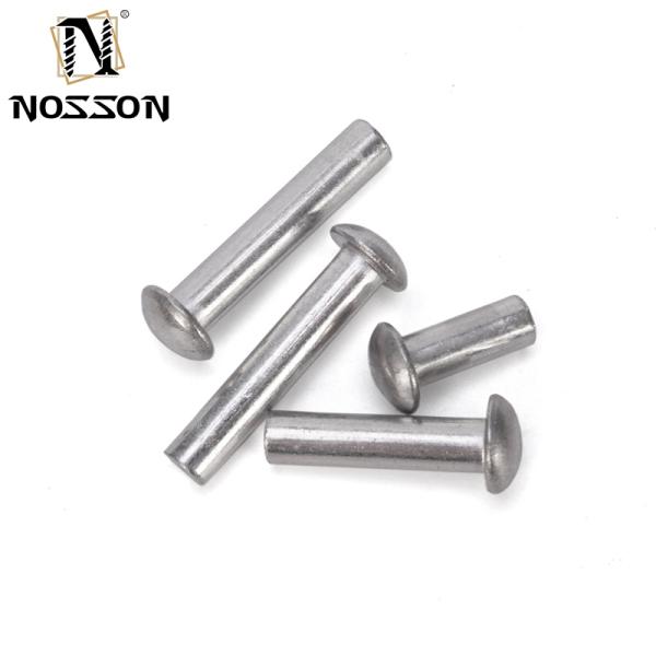 ISO Standard Metric Aluminium Brass Solid Core Rivet Fastenal Flat Head Round Head Solid Mild Steel Copper Rivets with Bright Finish