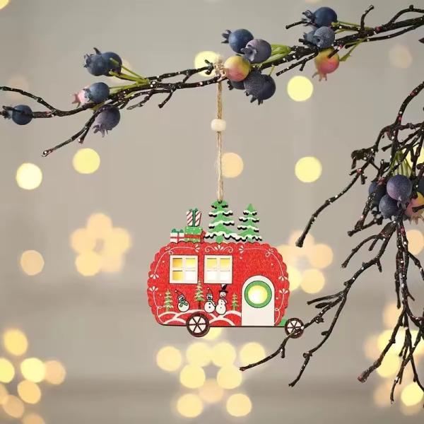2024 New wooden Christmas decorations Christmas decorative lights