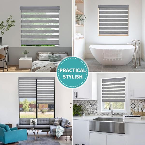 Light Filtering Roller Shades With Good Flatness Zebra Blinds Fabric