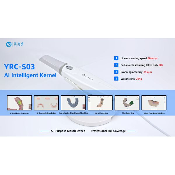 Yucera YRC-S03 Intraoral Scanner with ≤15μm Accuracy USB 3.0 Interface and Multilingual System for Dental Clinics
