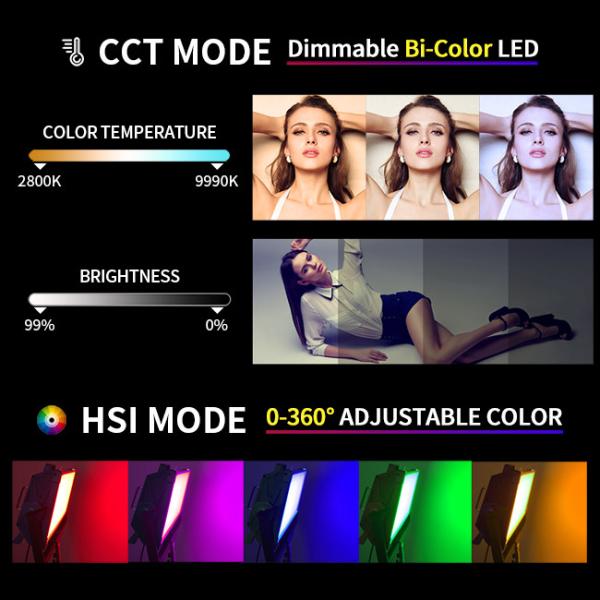 les lumières de film de 500W 95CRI RVB LED soutiennent le contrôle à distance de dmx ont mené l'éclairage de photographie d'éclairage d'étape de RVB