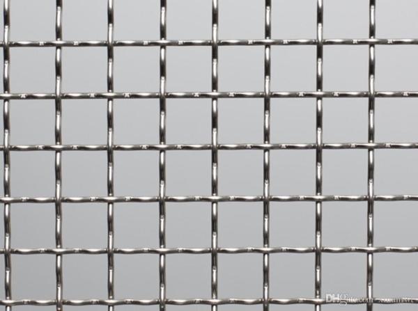 AISI 304 Plain Weave Stainless Steel Crimped Wire Mesh Screen 3 -- 500 µm Aperture
