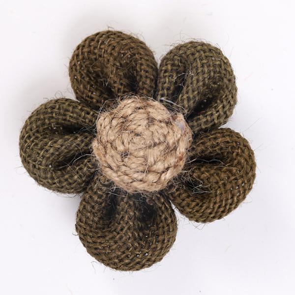 Цветы с 8 см ремнями из лопаток Цветы цветко-оранжевые Цветы из веревки из черного юты