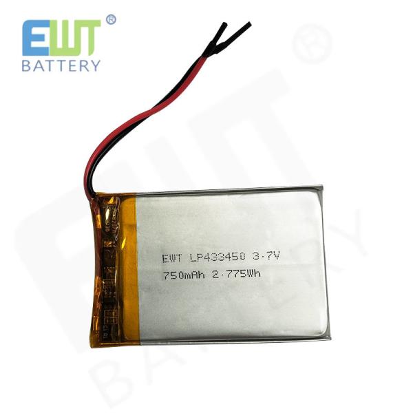 LP433450 3.7V 750mAh Li-Polymer Power Cell with Over Discharge Protection