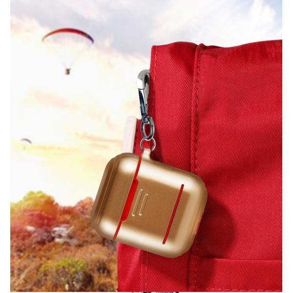 Shockproof Case Cover Portable Protective Silicone Metal Skin Cover Case for Airpods 2 & 1