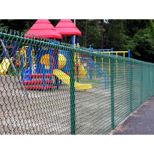 Garden Chain Link Fence PVC Coated Galvanized Green Vinyl Coated