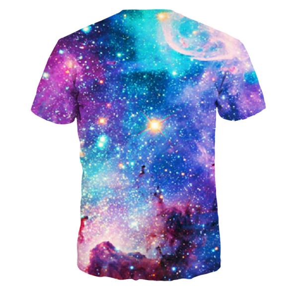 Cotton Dry Fit 3d Colorful Sublimation Printing T Shirts Artistic Style
