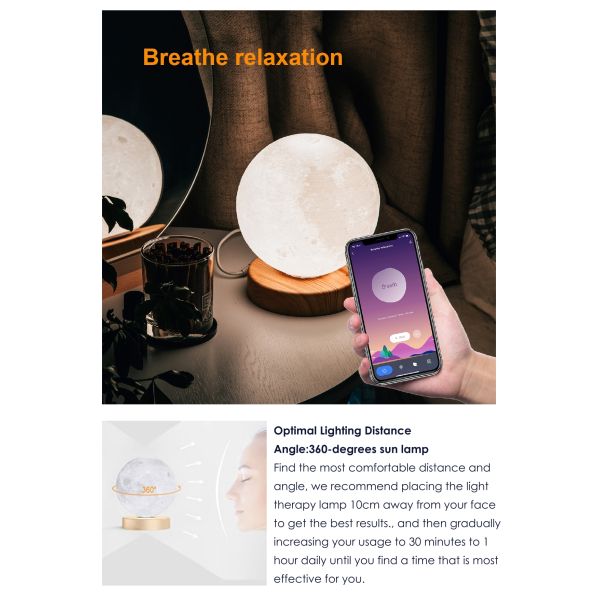 16W Smart Light Therapy Lamp Remote Control Circadian Optics Lamp White / Silver / Gold / Black