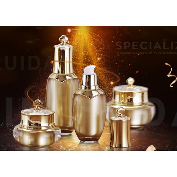 Nice Design Cosmetic Cream Jars And Bottles Acrylic Plastic Cosmetic Containers Premium Cosmetic Packaging