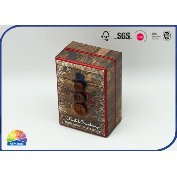 Деревянное зерно печатая мыло твердой коробки подарочной обертки плеча упаковывая