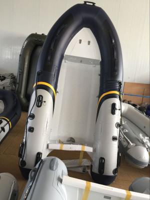 Aluminum hull 3 person inflatable boat with big bow locker in PVC or Hypalon