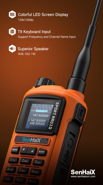 SenHaiX 8800 5W UHF VHF Walkie Talkie with 128 Channels