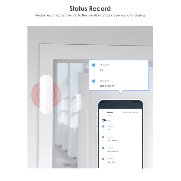 Wifi Wireless Door Contact Sensor With Instant Phone Notification Smart Scene Automation