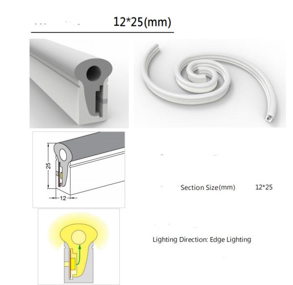 DC24V Flexible Led Neon Light , Neon Flex Led Light 120lm/W Brightness