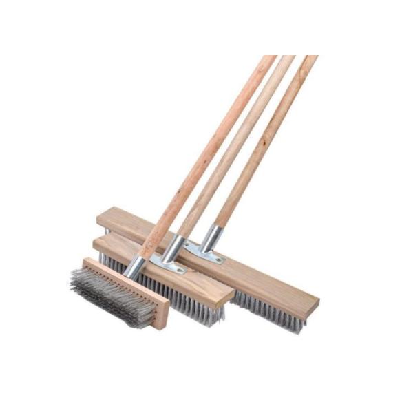 Angled Flat Steel Wire Heavy Duty Super Saver Grill Brush Replacement Head with Handle