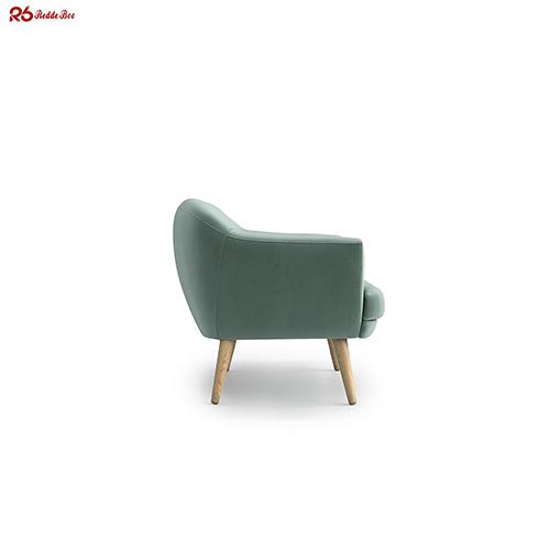 Tufted Backrest Emerald Green Velvet Chaise Lounge Channel Back Couch Sofa