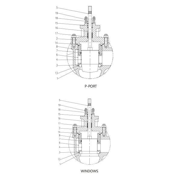 Three Way High Pressure Cage Type Control Valve 1'' 1.5'' 2'' 2.5'' 3'' 4'' 5''