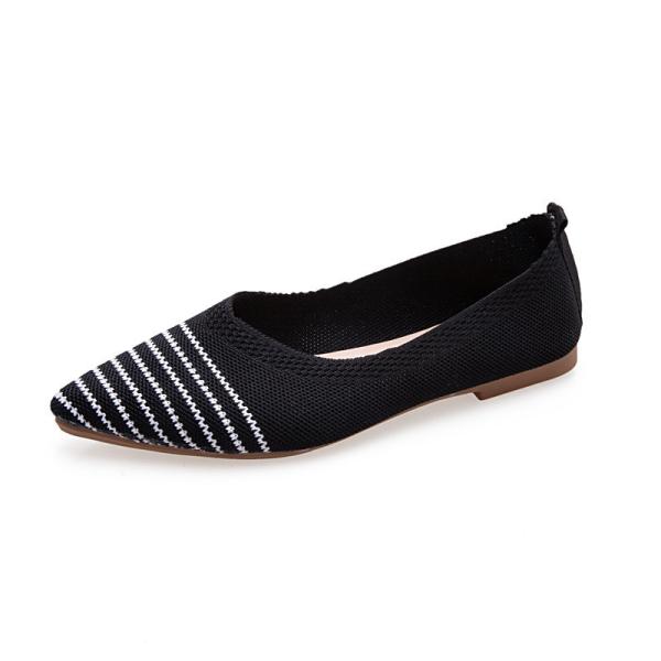 Knitted Pointed Flat Bottomed Daily All Match Women'S Loafers Lady Shoes Women Flats Shoes