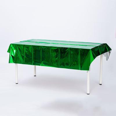 4ft 5ft 6ft Foil Table Cover Green Metallic Foil Tablecloths