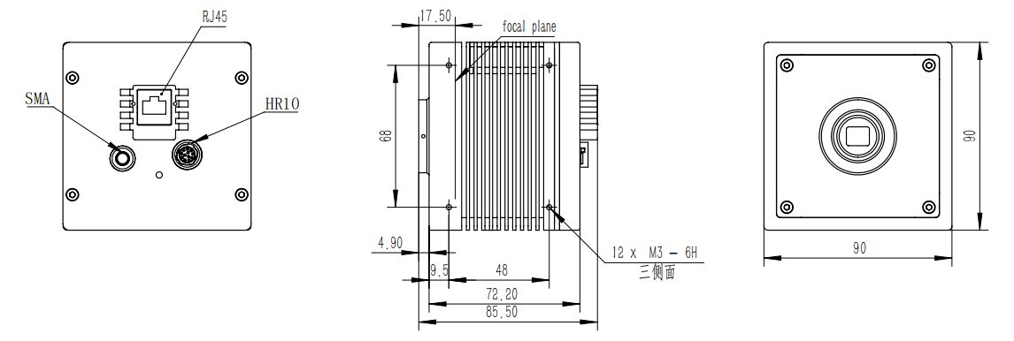 640×512 15μm -40℃ Scientific Deep Cooled SWIR InGaAs Camera GigE Low Noise Air Cooling GS-SW6401715-40-G